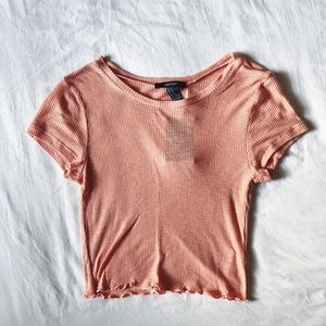 Forever 21 Lettuce Edge Crop Top